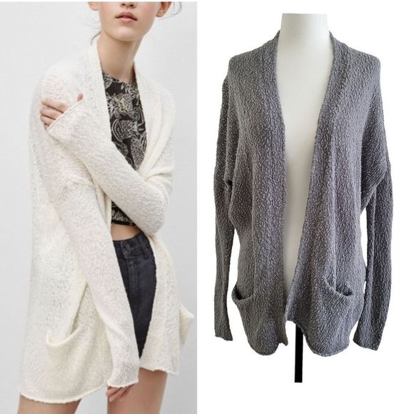 Aritzia Sweaters - Aritzia Talula Lenox longline open cardigan grey  small